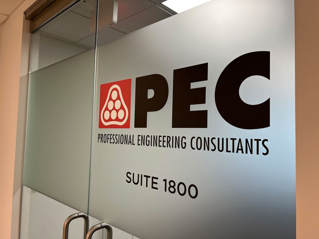 PEC Kansas City office door