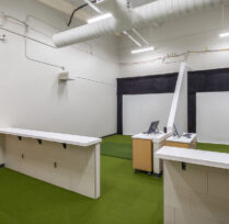 Two golf simulator bays