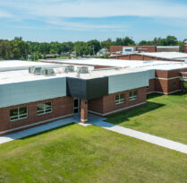 Aerial view of building