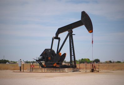 Black west Texas pumping unit. An example of upstream energy.