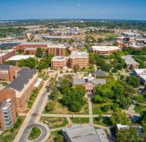 Aerial View of Wichita State University during Summer Break