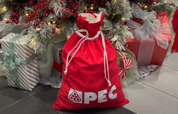 PEC Santa Bag under Christmas Tree
