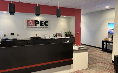 Front desk of PEC Topeka office