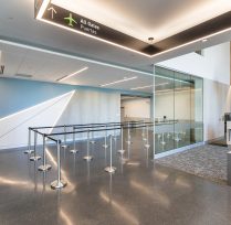 Interior view of security entry