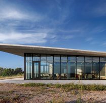Close up of exterior building with roof and windows