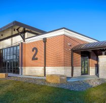 Exterior of fire station 2 brick building