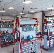 Room of tools and equipment stations