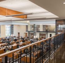 Interior view of offices from second floor