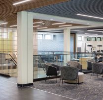 Large open area with tables and chairs