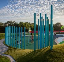 Playground with bright blue design