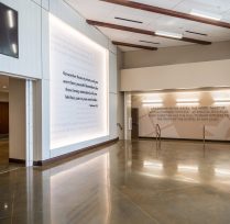 Main front wall with quote on it