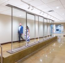 Hallway with art entrance