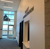 Administrative building window