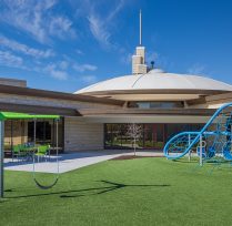 Outside of building with playground area