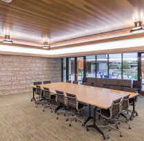 Conference room with table and chairs