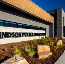 Close up of Windsor police station sign