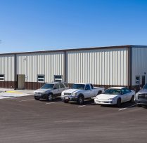 Exterior of building with cars