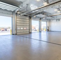 Empty large garage area