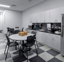 Break room and kitchen area