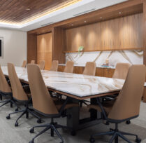 Conference room long table and chairs