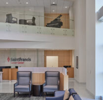 Interior front entrance with chairs and waiting area