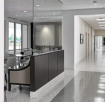 Eating area and hallway